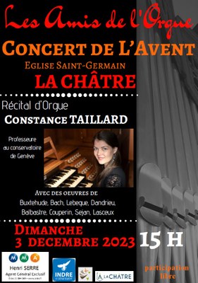 03.12.2023 Concert "Les Amis de l'Orgue" en l'église St Germain de La Châtre